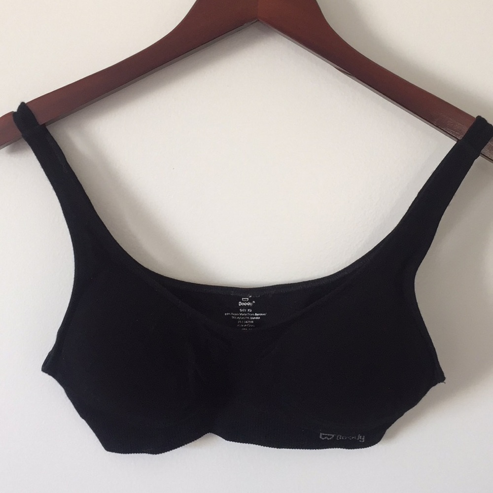 Boody Organic Padded Shaper Bralette, Black, XS